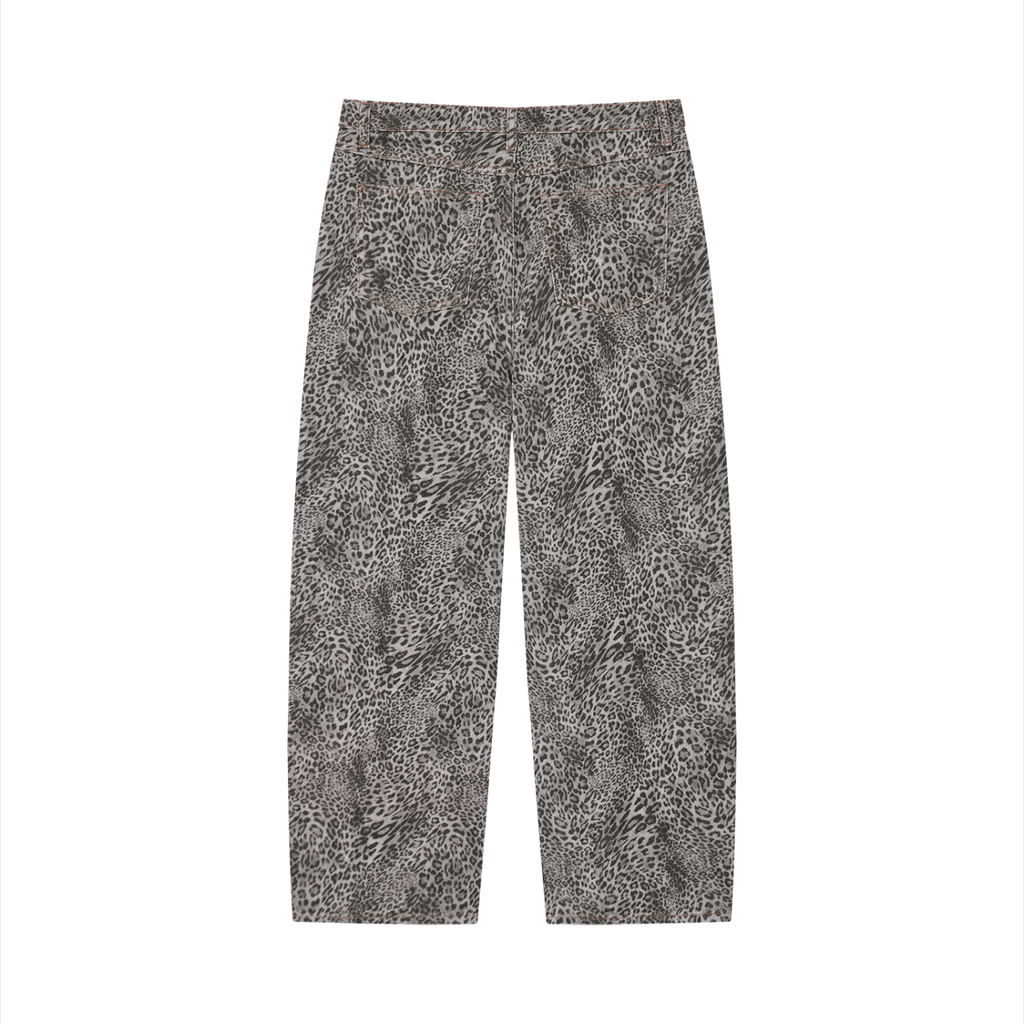 Vintage Wash Leopard Jeans