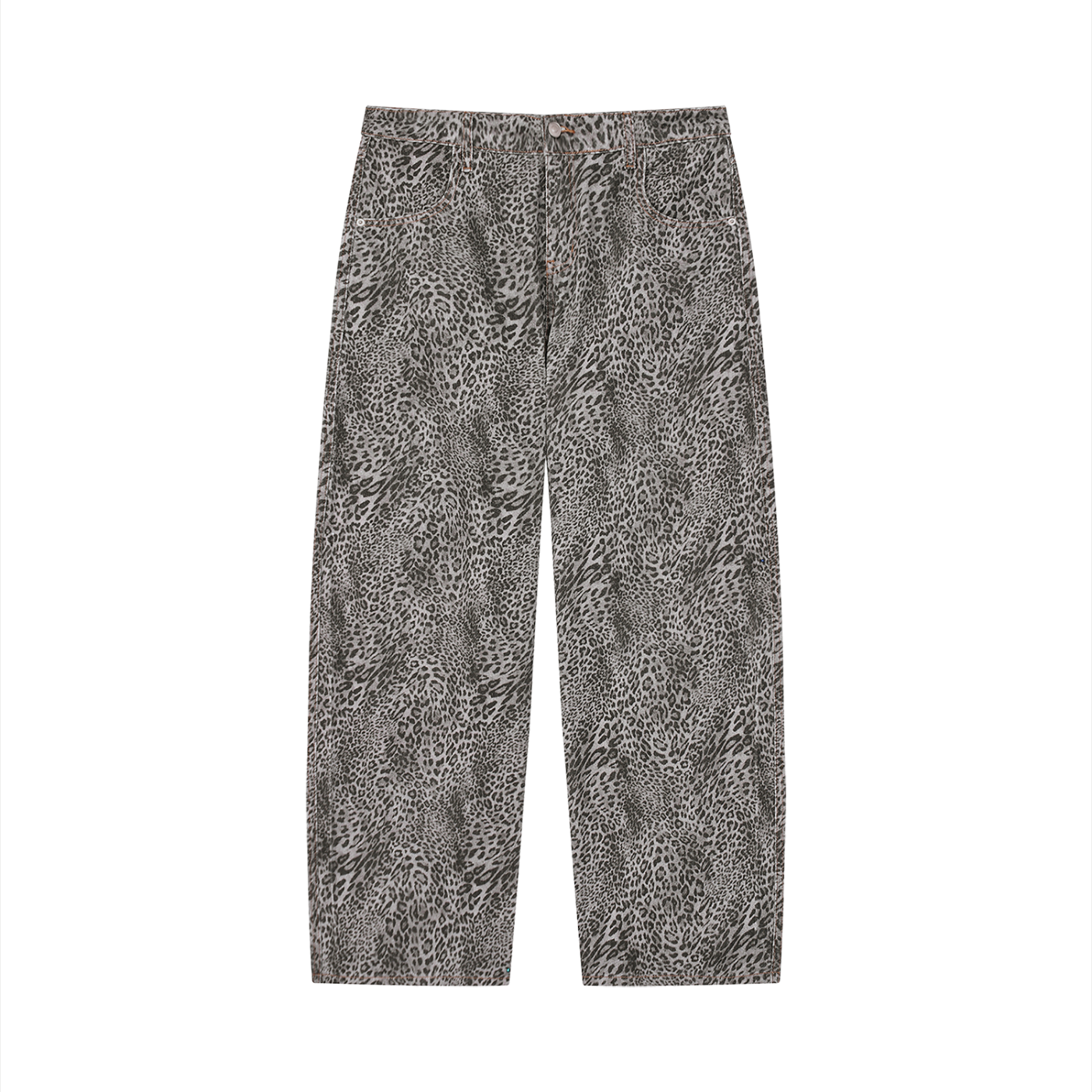 Vintage Wash Leopard Jeans